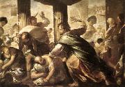 GIORDANO, Luca Christ Cleansing the Temple dh oil painting artist